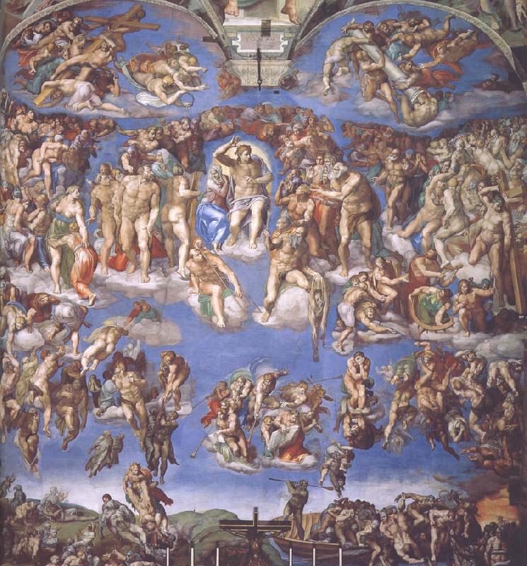 Michelangelo Buonarroti den yttersta domen, sixinska kapellt oil painting picture